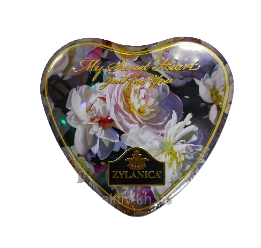Lovers Heart Caddy Super Pekoe Black Tea Loose with Natural Flowers