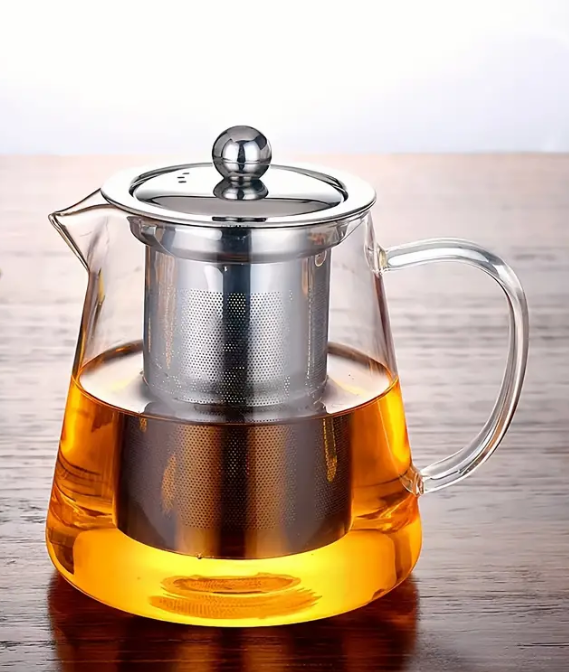 Glass Tea Pot 750ml - Stainless Steel